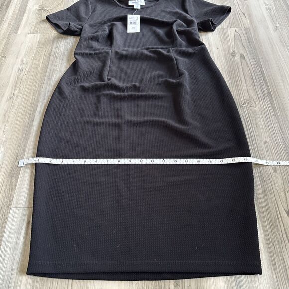 NWT Motherhood Maternity Black Textured Short Sleeved Dress Size Medium - Picture 7 of 8